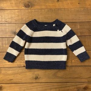 Navy stripe knit baby gap sweater size 6-12 month